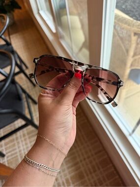 Tortoiseshell Aviator Sunglasses - Brown Lenses